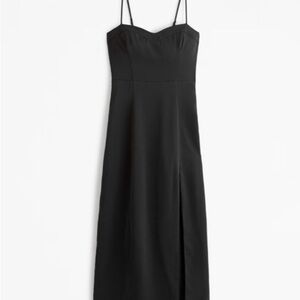Abercrombie and Fitch Camille Midi Black Dress